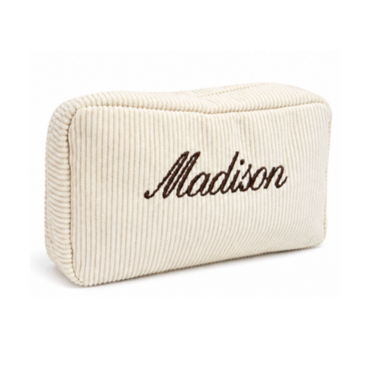 Embroidered Name Pouch