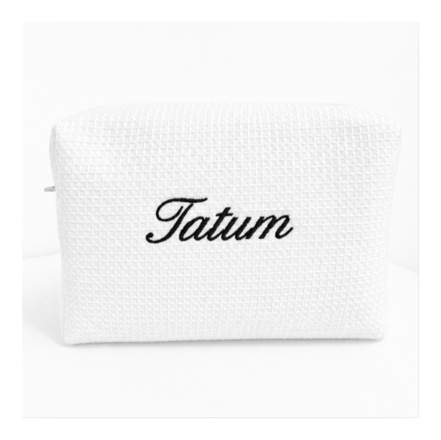 Embroidered Makeup Bag