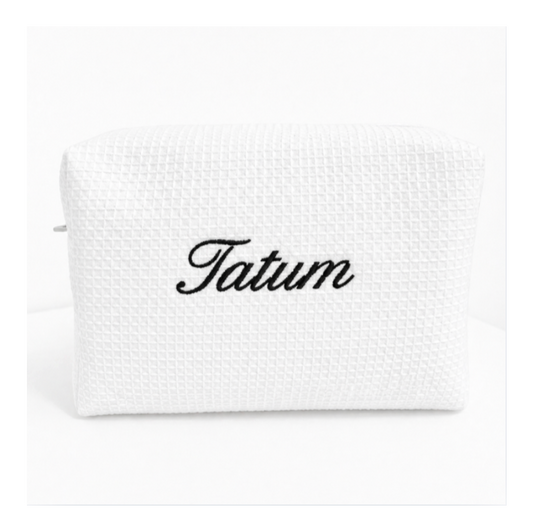 Embroidered Makeup Bag