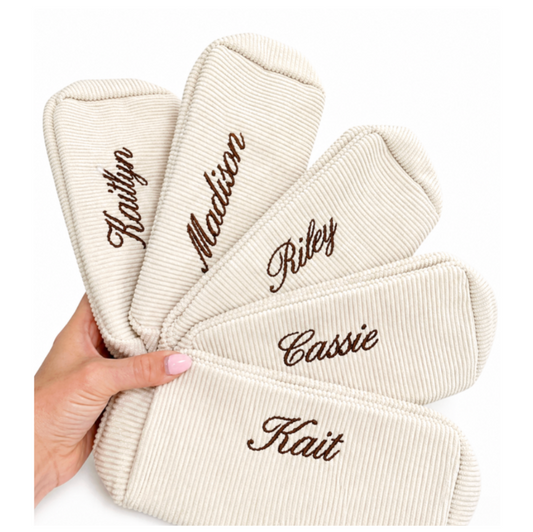 Embroidered Name Pouch